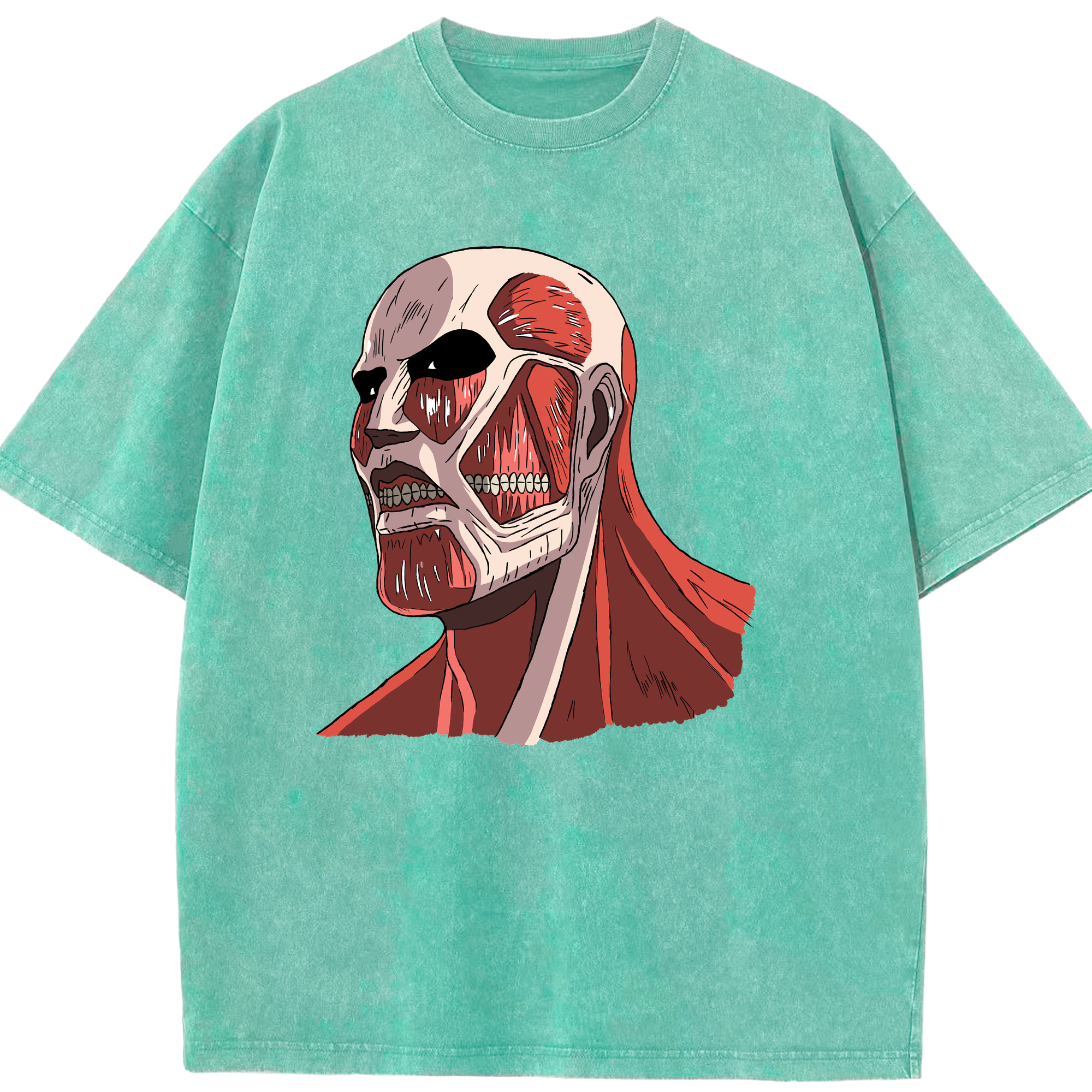 （画像用） 進撃の巨人 Attack on Titan 綿100% ヴィンテージ風 半袖Tシャツ（フロントプリント）